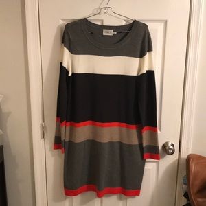 Color Block Sweater Dress. Work appropriate.